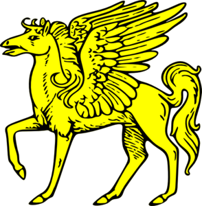 Gold Pegasus Symbol Clip Art